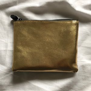 Black and gold accessories pouch